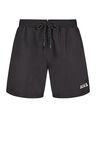 Quick-drying swim shorts with logo and piping