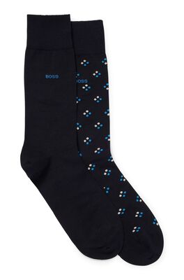 Two-pack of socks in a mercerised-cotton blend