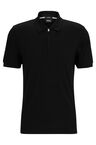 Slim-fit mercerised-cotton polo shirt with zipped placket
