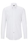 Slim-fit shirt in easy-iron cotton poplin