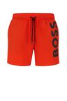 Quick-dry swim shorts with large logo print