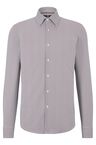 Slim-fit shirt in printed performance-stretch jersey