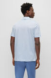 Regular-fit polo shirt in two-tone linen, , hi-res