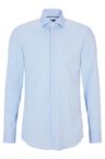 Slim-fit shirt in easy-iron cotton-blend poplin