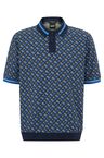 Oversized-fit mercerised-cotton polo shirt with printed monograms
