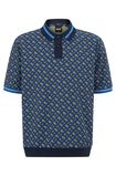 Oversized-fit mercerised-cotton polo shirt with printed monograms, , hi-res
