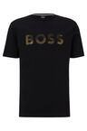 Monogram-filled logo T-shirt in interlock cotton