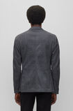 Slim-fit jacket in micro-patterned stretch jersey, , hi-res