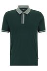 Interlock-cotton polo shirt with contrast tipping