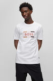 Cotton slim-fit T-shirt with tennis-inspired logo print, , hi-res