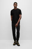 Monogram-pattern T-shirt in cotton jacquard, , hi-res