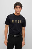 Monogram-filled logo T-shirt in interlock cotton, , hi-res