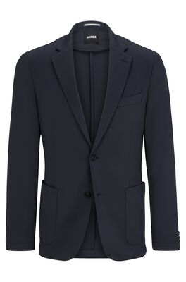 Slim-fit jacket in micro-patterned performance-stretch fabric