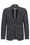 Slim-fit jacket in micro-patterned stretch jersey