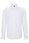 Regular-fit shirt in structured organic cotton