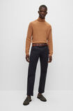 Vegetable-tanned leather belt with gunmetal hardware, , hi-res