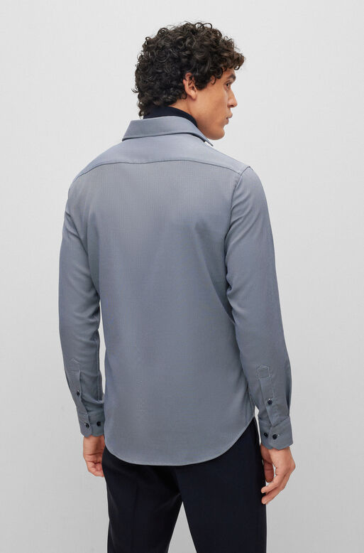 Regular-fit shirt in performance-stretch dobby, , hi-res