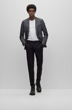 Slim-fit jacket in micro-patterned stretch jersey, , hi-res