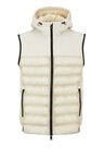 Regular-fit hooded gilet with quilted upper body
