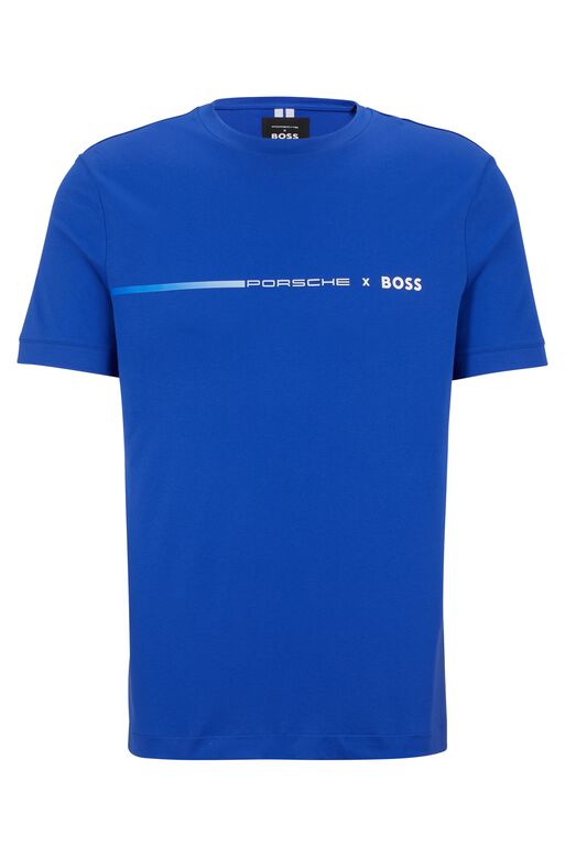 Porsche x BOSS mercerised-cotton T-shirt with exclusive branding, , hi-res