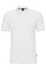 Interlock-cotton slim-fit polo shirt with jacquard stripes