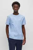 Mercerised-cotton T-shirt with Hawaiian-inspired tonal jacquard, , hi-res