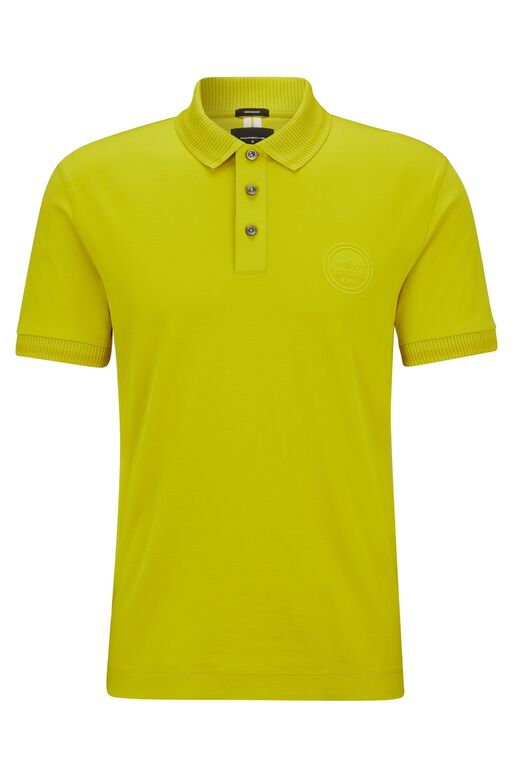 Porsche x BOSS mercerised-cotton slim-fit polo shirt , , hi-res