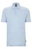 Regular-fit polo shirt in two-tone linen, , hi-res