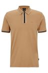 Interlock-cotton polo shirt with contrast tipping