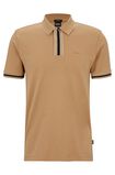 Interlock-cotton polo shirt with contrast tipping, , hi-res