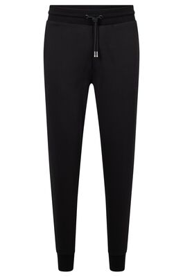 Organic-cotton tracksuit bottoms with rubber-print logo