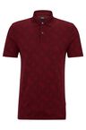 Regular-fit polo shirt with monogram jacquard