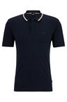 Logo-badge polo shirt in cotton jersey
