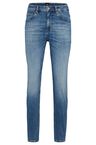 Tapered-fit jeans in mid-blue Italian stretch denim