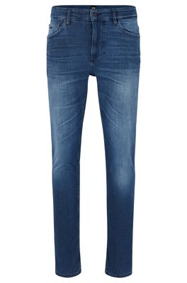 Slim-fit jeans in super-soft blue Italian denim