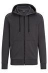 Regular-fit zip-up hoodie in mercerised cotton