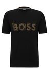 Cotton-jersey T-shirt with printed and embroidered branding