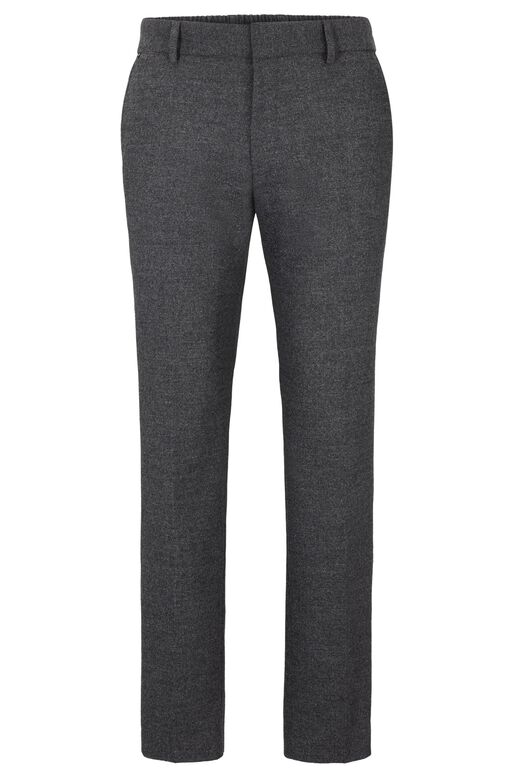 Slim-fit formal trousers in stretch material, , hi-res