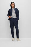 Slim-fit shirt in printed performance-stretch jersey, , hi-res