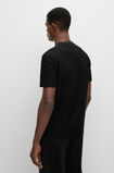 Monogram-pattern T-shirt in cotton jacquard, , hi-res