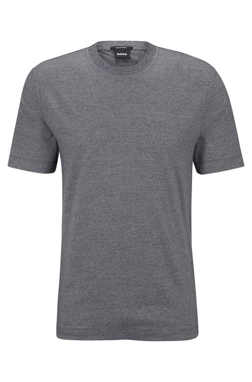 Regular-fit T-shirt in mercerised moulin cotton, , hi-res