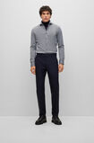 Slim-fit shirt in structured performance-stretch jersey, , hi-res