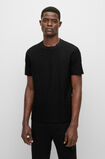 Monogram-pattern T-shirt in cotton jacquard, , hi-res