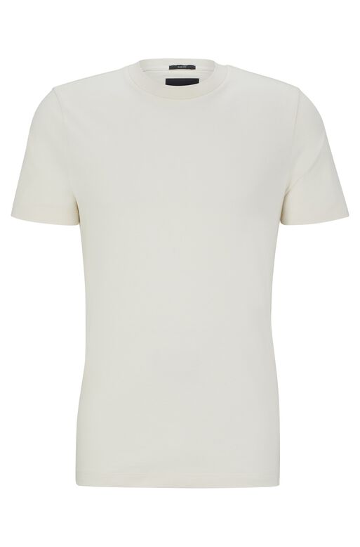 Printed-logo T-shirt in cotton jersey, , hi-res