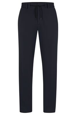 Slim-fit trousers in micro-patterned performance-stretch cloth