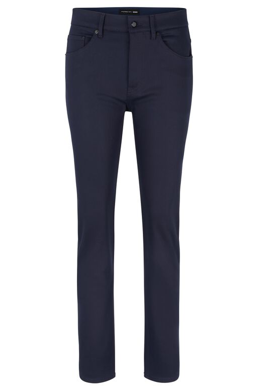 Porsche x BOSS tapered-fit jeans in blue performance-stretch denim, , hi-res