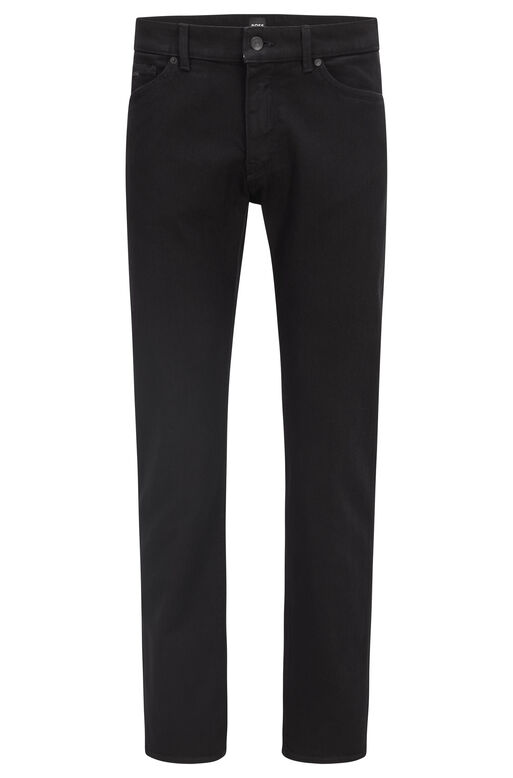 Regular-fit jeans in black-black Italian denim, , hi-res