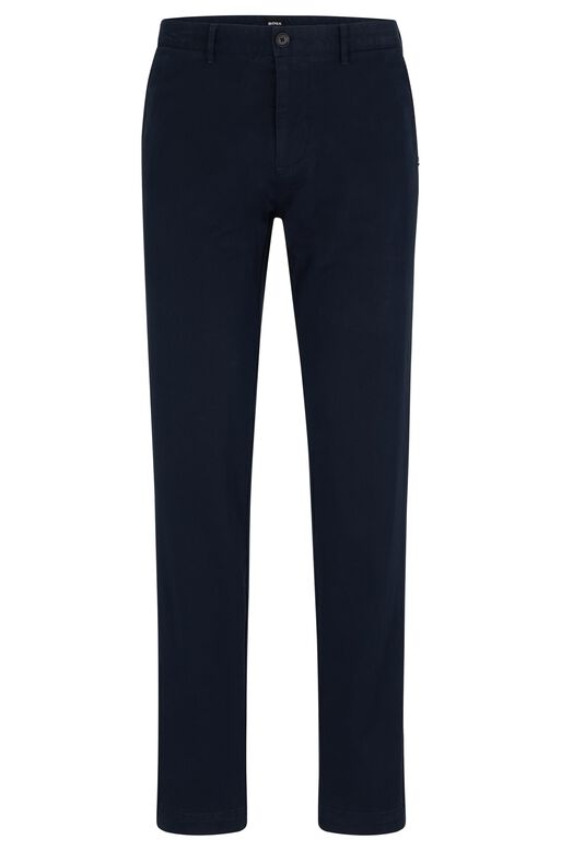 Regular-fit chinos in stretch-cotton gabardine, , hi-res
