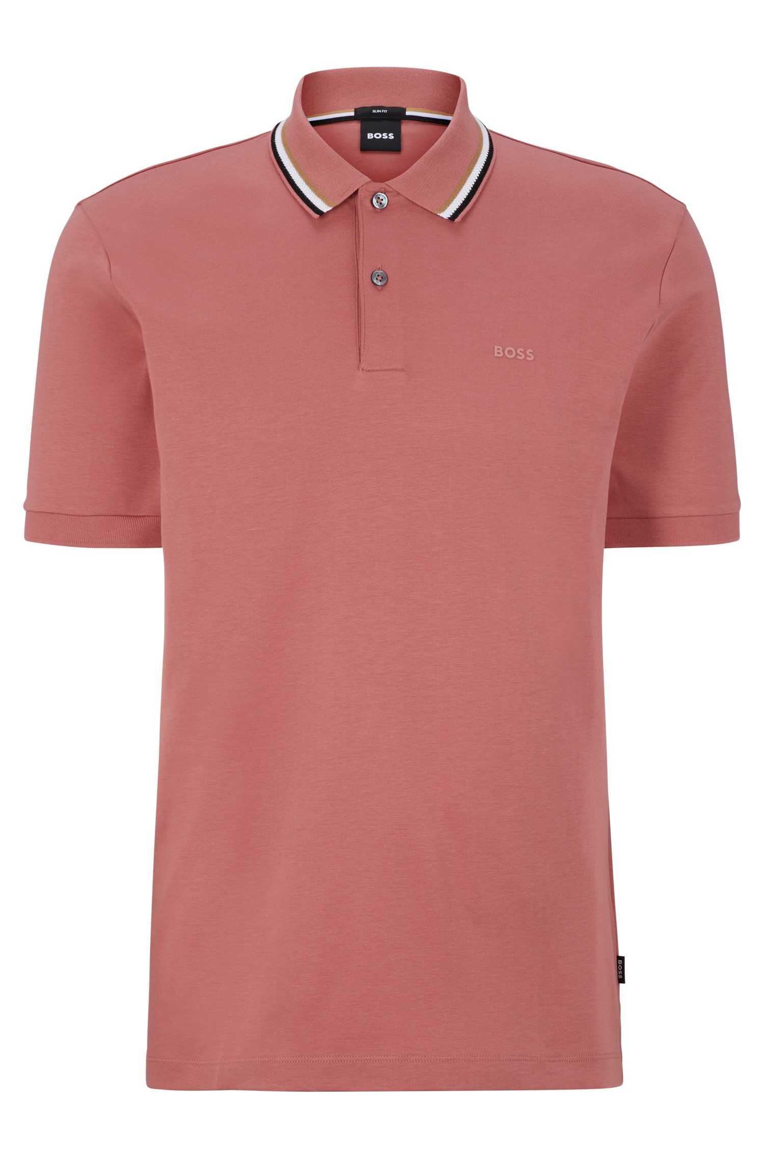 Pink hugo boss polo shirt hotsell