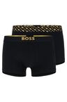 Two-pack of stretch-cotton trunks with branded waistbands